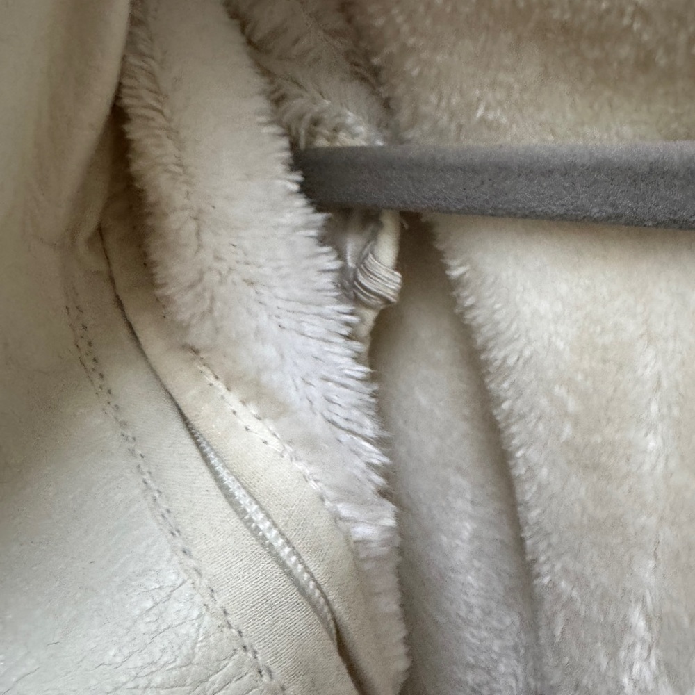 🎉🎉HP🎊🎊 Ambition New York Men’s 2XL White Fur Lined Real Leather Coat Jacket - Picture 5 of 11